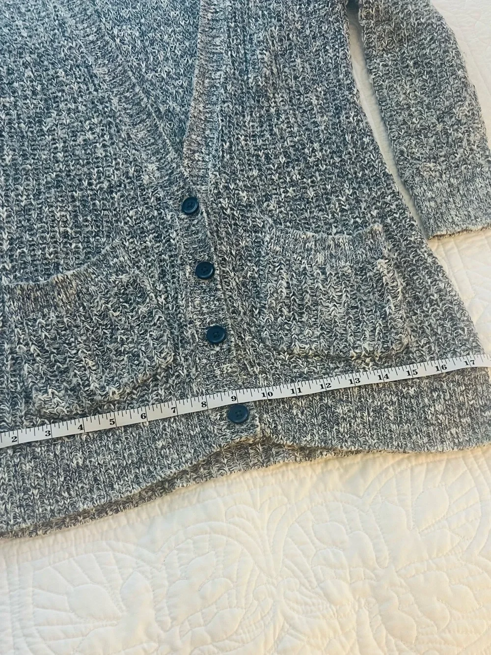 Tucker + Tate Gray Marled V-Neck Button Cardigan